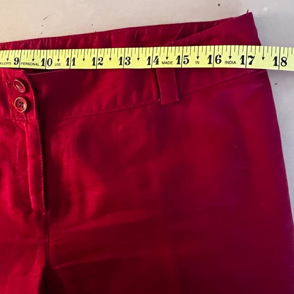 Sasch Women's Cropped Linen Pants Large High Waist Trousers Chino‎ Patriotic - Picture 9 of 9